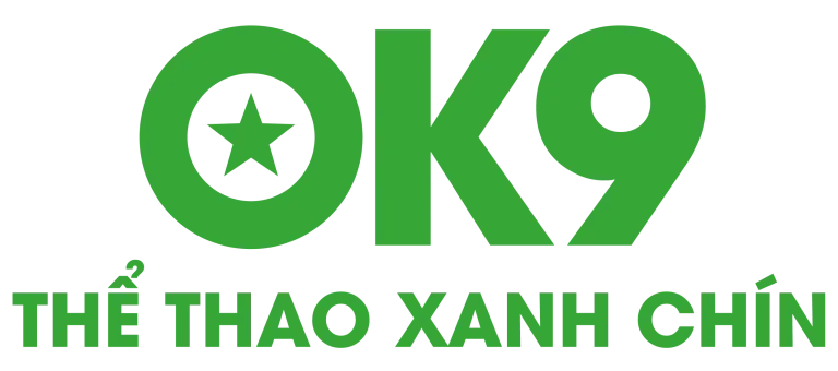 logo OK9 footer - Ok9 thể thao xanh chín